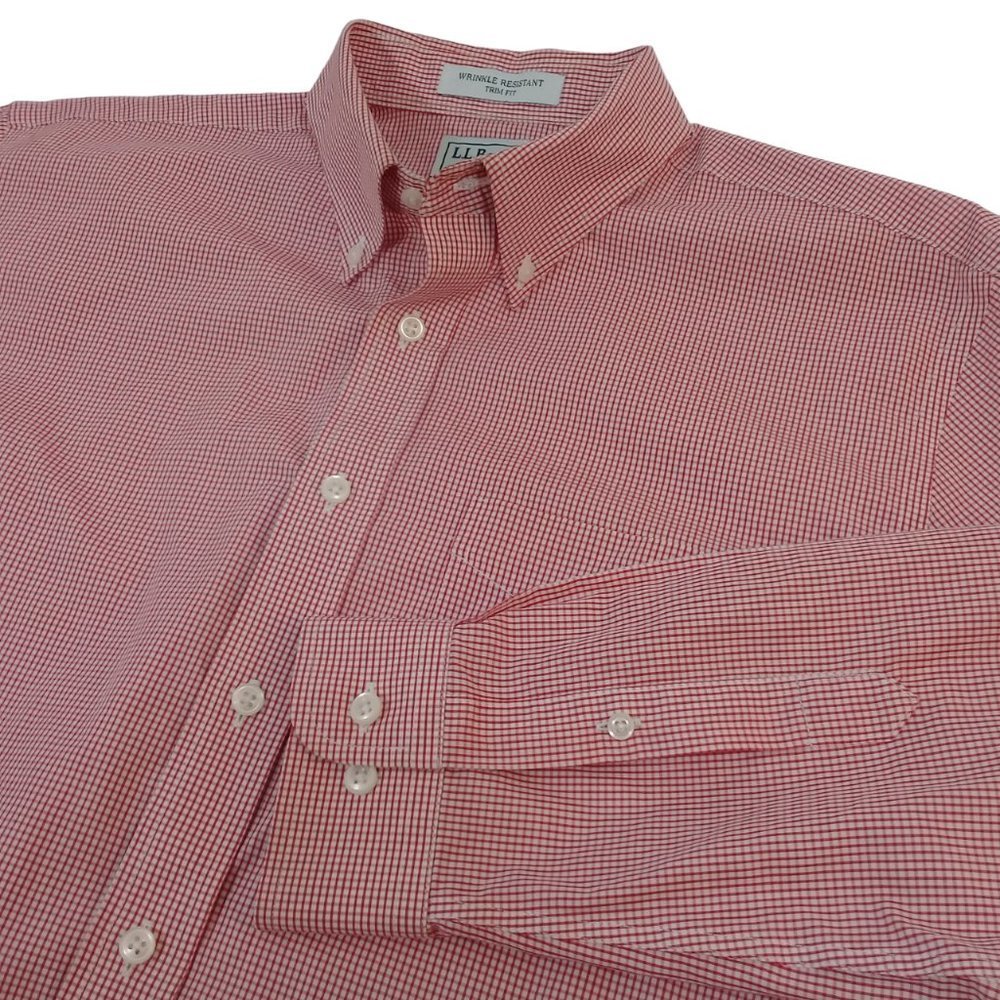 L.L. Bean Men's Check-Patterned Button-Down Long … - image 4